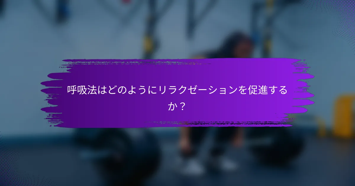 呼吸法はどのようにリラクゼーションを促進するか？